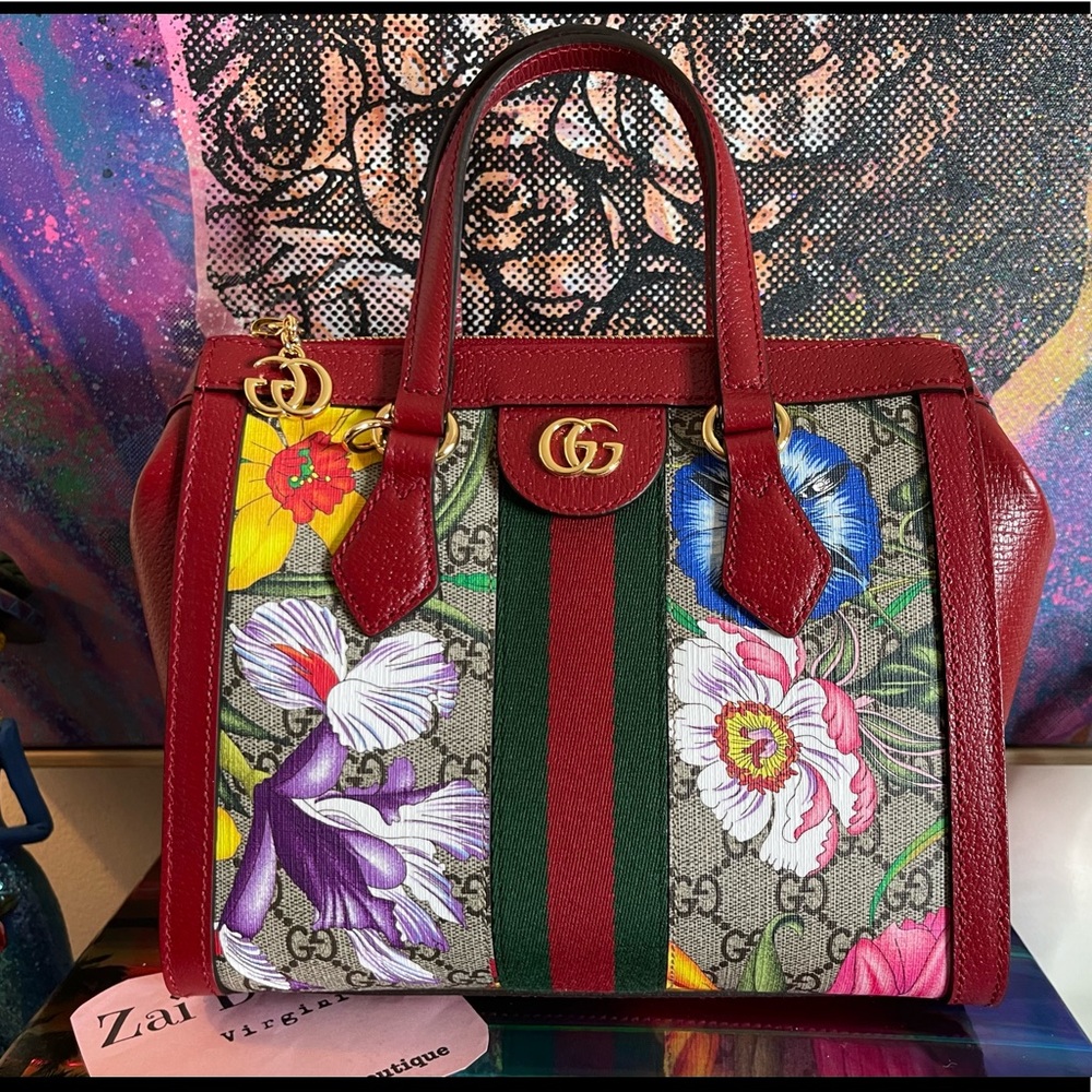 Gucci Ophidia GG Flora Small Tote